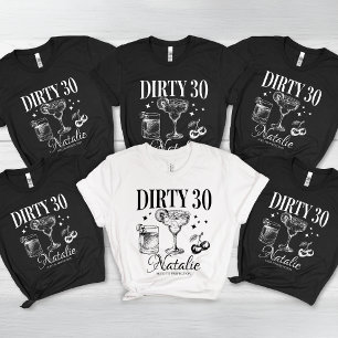 Camiseta Triblenda Dirty Thirty 30th Birthday Fiesta Personalizado co