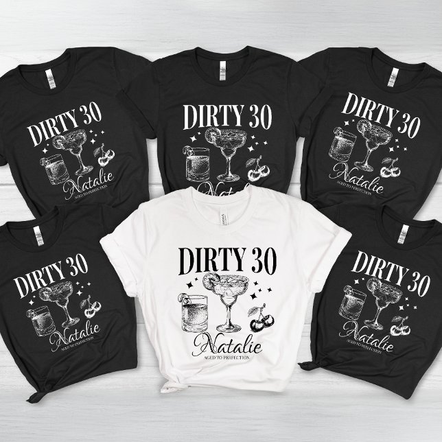 Camiseta Triblenda Dirty Thirty 30th Birthday Fiesta Personalizado co (Subido por el creador)