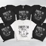 Camiseta Triblenda Dirty Thirty 30th Birthday Fiesta Personalizado co<br><div class="desc">Prepárate para celebrar el hito de una vida con nuestro "Personalizado sucio de 30 años que coincide con la camiseta Tri-Blend Fiesta". Diseñada para la última fiesta de cumpleaños, esta camisa es perfecta para todo aquel que cumpla 30 años y seguramente hará una declaración. Ya sea que seas chica de...</div>