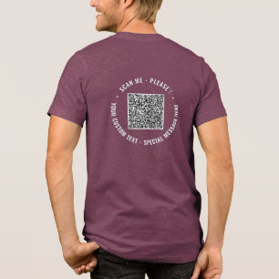 Camiseta Triblenda Diseña tu propio código QR y ejemplo de texto pers