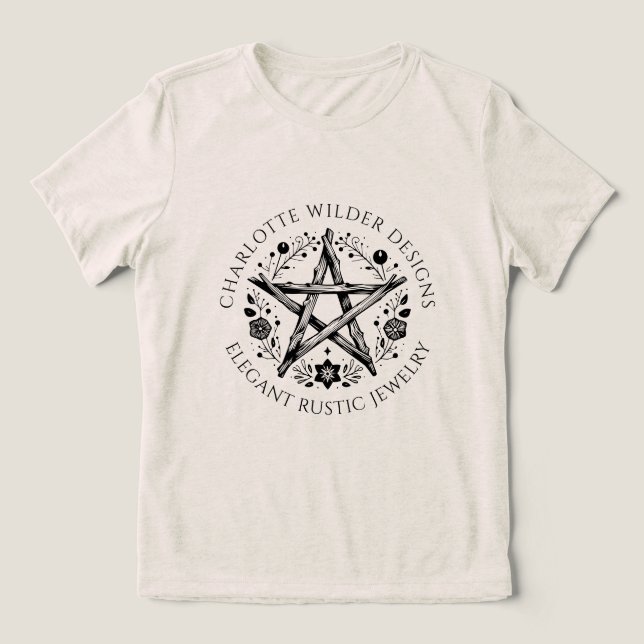 Camiseta Triblenda Diseñador de joyas de Kraft Rústico Pagan Wiccan (Diseño delantero )