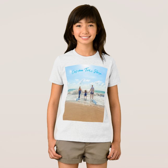 Camiseta Triblenda Diseñar su propia camiseta fotográfica con texto P ( Anverso Completo)