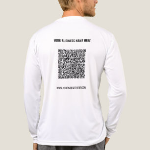 Camiseta Triblenda Diseñar su propio negocio de código QR de texto pe