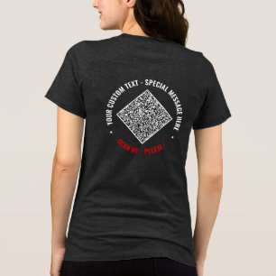 Camiseta Triblenda Diseñar su propio texto Personalizado y código QR
