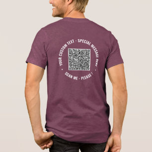 Camiseta Triblenda Diseñar tu propio código QR Personalizado Texto pe