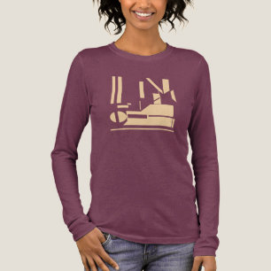 Camiseta Triblenda Diseño abstracto de formas geométricas beige