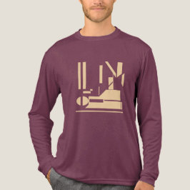 Camiseta Triblenda Diseño abstracto de formas geométricas beige