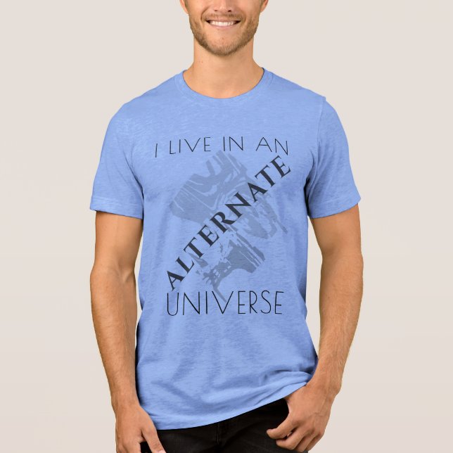 Camiseta Triblenda Diseño abstracto de los tonos grises del "universo (Anverso)