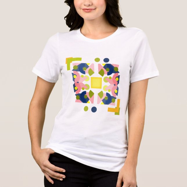 Camiseta Triblenda Diseño abstracto geométrico predefinido con puntos (Anverso)