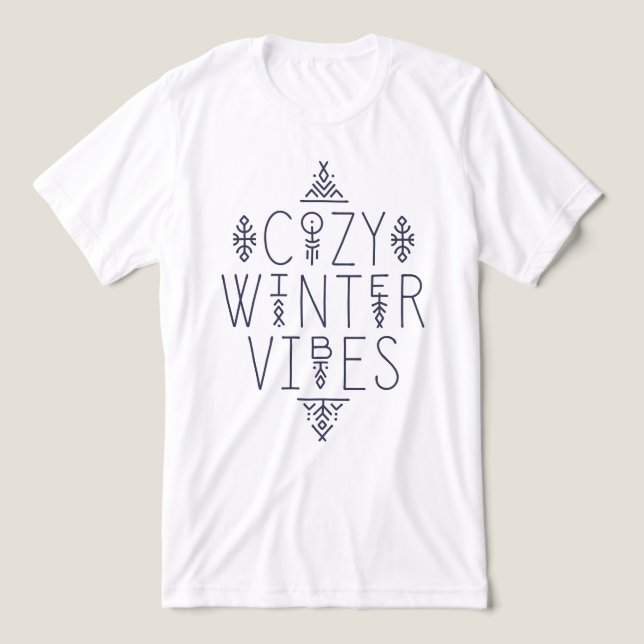 Camiseta Triblenda Diseño acogedor de vibraciones de invierno (Diseño delantero )