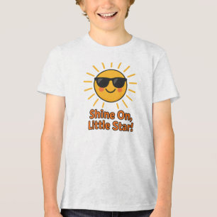 Camiseta Triblenda Diseño Adorable de Sol y Estrella Brillante