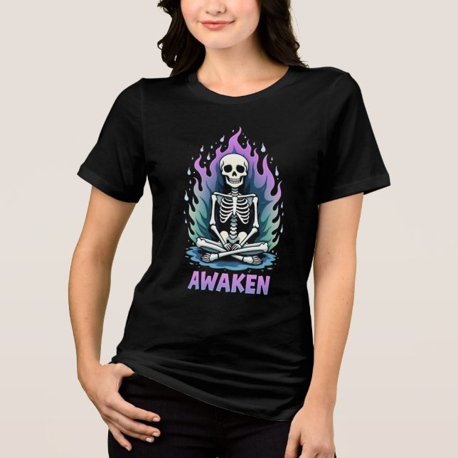 Camiseta Triblenda Diseño "Awaken Skeleton" (Anverso)