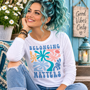 Camiseta Triblenda Diseño Colorido Retro de Palma que Refleja la Impo