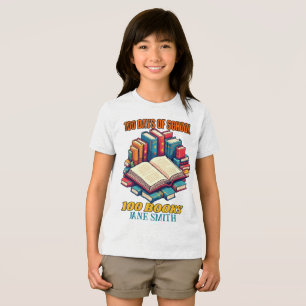 Camiseta Triblenda Diseño de 100 días de escuela - Celebrar la lectur
