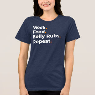 Camiseta Triblenda Diseño de Amante de Perro Paseos Comida Caricias R