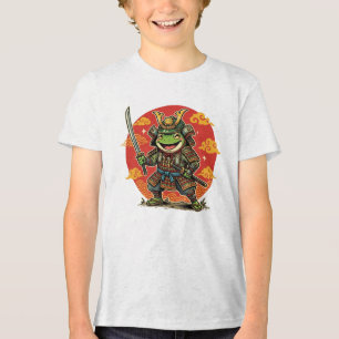 Camiseta Triblenda Diseño de animal guerrero samurái de dibujos anima