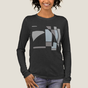 Camiseta Triblenda Diseño de arte abstracto inspirado en Gray Geometr