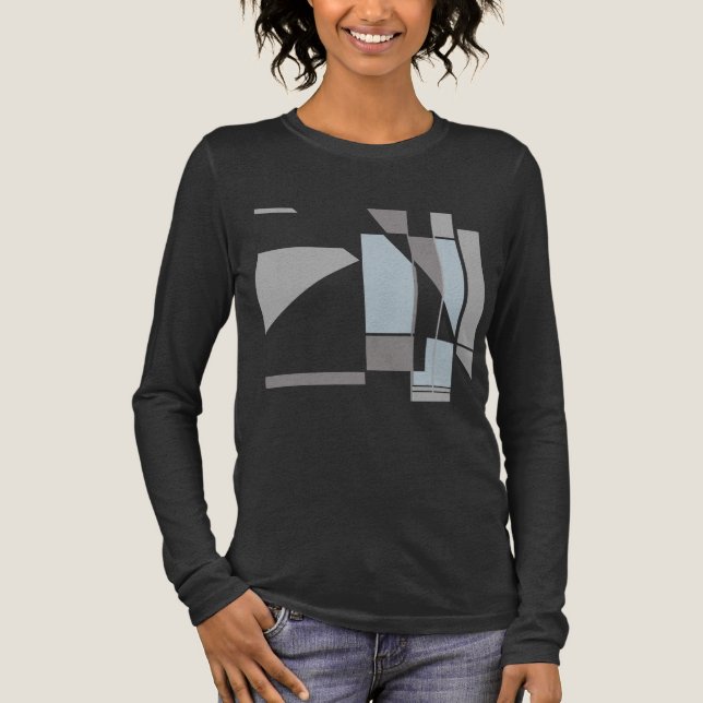 Camiseta Triblenda Diseño de arte abstracto inspirado en Gray Geometr (Anverso)