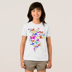 Camiseta Triblenda Diseño de arte de vuelo de mantequilla