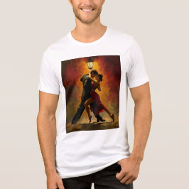 Camiseta Triblenda ✨Diseño de Arte Romántico de Pareja de Tango Elega