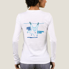 Camiseta Triblenda Diseño de ASL - Lava, Enjuaga y Seca el Amor ILY