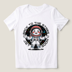 Camiseta Triblenda Diseño de astronauta lindo de vuelta a las estrell