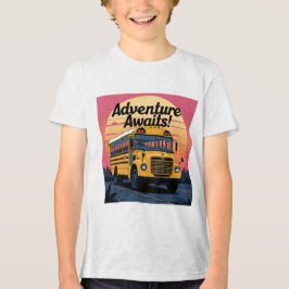 Camiseta Triblenda Diseño de autobuses escolares de época