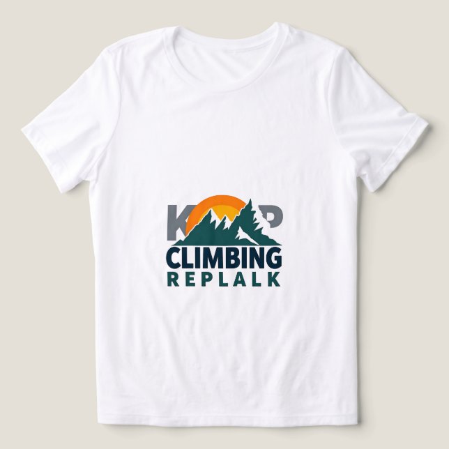 Camiseta Triblenda Diseño de aventuras de replak de escalada (Diseño delantero )