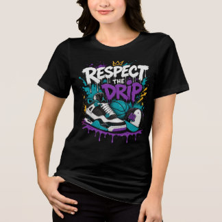 Camiseta Triblenda Diseño de Baloncesto Respect The Drip