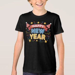 Camiseta Triblenda Diseño de Celebración de Año Nuevo-60277