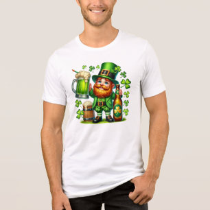 Camiseta Triblenda Diseño de cerveza duende del día de San Patricio-6