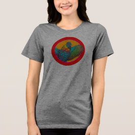 Camiseta Triblenda diseño de círculo de pollo