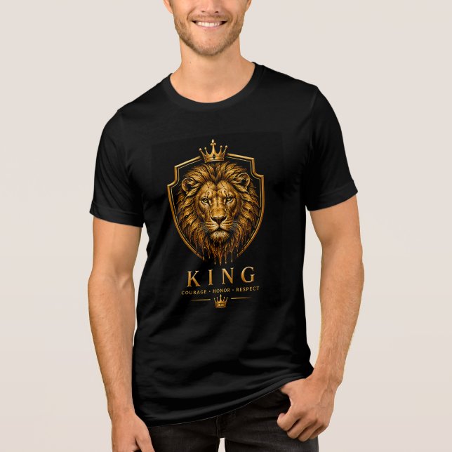 Camiseta Triblenda Diseño de cita de poder real de Rey León 🦁 (Anverso)