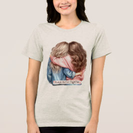 Camiseta Triblenda Diseño de Clipart de Hermanas del Alma – Amigas po