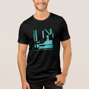 Camiseta Triblenda Diseño de combinación de formas geométricas de Aqu
