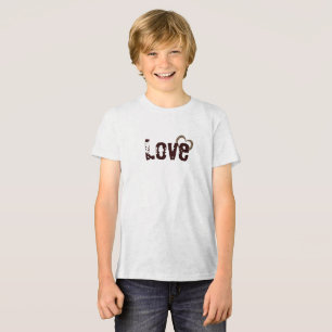 Camiseta Triblenda diseño de corazón abierto Patrón resbaladizo occid
