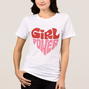 Camiseta Triblenda Diseño de corazón de energía chica