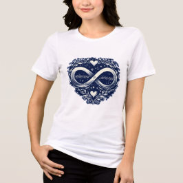 Camiseta Triblenda Diseño de corazón infinito para siempre