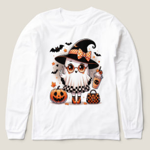 Camiseta Triblenda Diseño de cosecha de fantasmas de Mama Retro Hallo