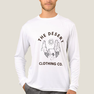 Camiseta Triblenda diseño de desierto y olas de mangas largas blancas