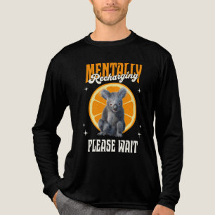 Camiseta Triblenda Diseño de estado de ánimo introvertido de koala re