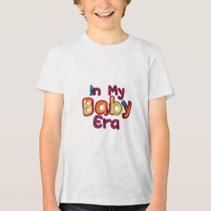 Camiseta Triblenda Diseño de estilo crochet en la era de mi bebé
