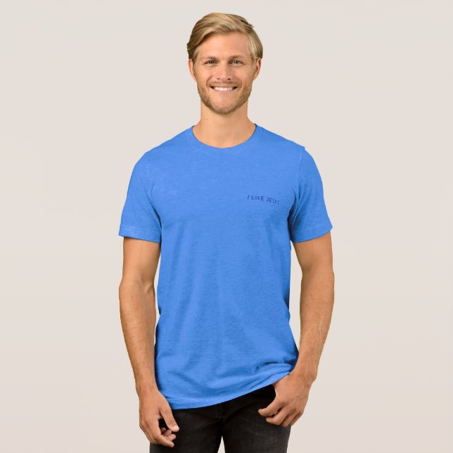 CAMISETA TRIBLENDA DISEÑO DE ESTILO DE LOS HOMBRES DE LA CAMISETA (Anverso Completa)