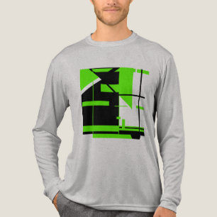 Camiseta Triblenda Diseño de formas grandes para el resumen negro ver