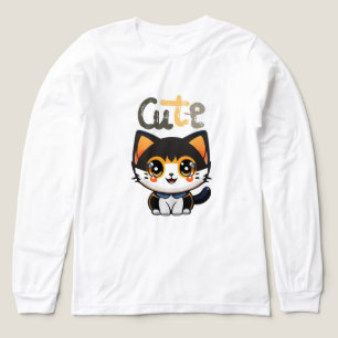 Camiseta Triblenda Diseño de gato negro lindo  amantes de los gatos  