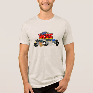 Camiseta Triblenda Diseño de gatos de graduación de 2025