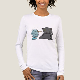 Camiseta Triblenda diseño de gatos de verano delante del ventilador  