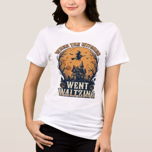 Camiseta Triblenda Diseño de grabado vintage de Halloween de bruja ba