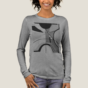 Camiseta Triblenda Diseño de gran aspecto MCM de girasol negro gris