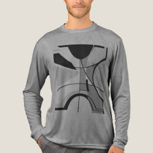 Camiseta Triblenda Diseño de gran aspecto MCM de girasol negro gris